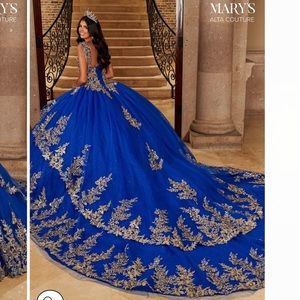 GOLD APPLIQUE QUINCEANERA DRESS BY ALTA COUTURE MQ3079 very beautiful